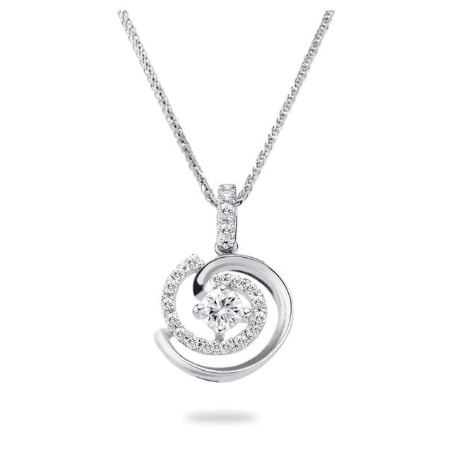 【Vividventure 亞帝芬奇】GIA 50分 DSI2 八心八箭 鑽墬 風靡(14K金台+14K金鍊)