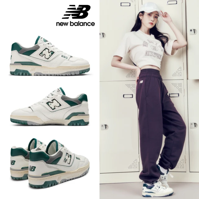 NEW BALANCE NB 復古鞋/運動鞋_中性_白綠色_BB550VTG-D