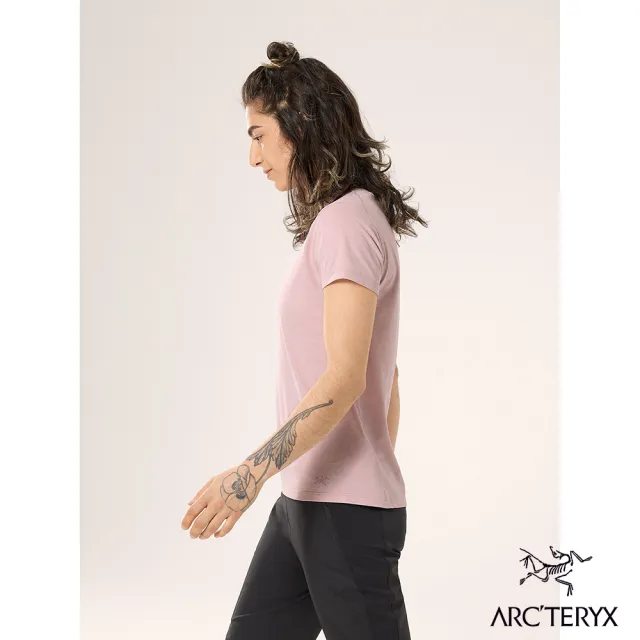 【Arcteryx 始祖鳥】女 Taema 快乾短袖圓領衫(野玫瑰雜粉)