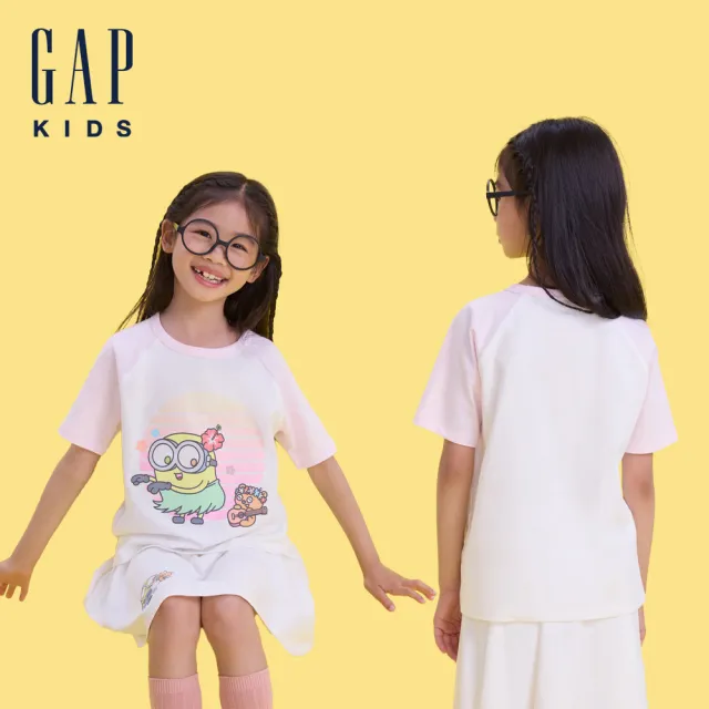 【GAP】兒童裝 Gap x Minions小小兵聯名 Logo純棉印花圓領短袖T恤-多款任選(466038&545514&562512&562525)
