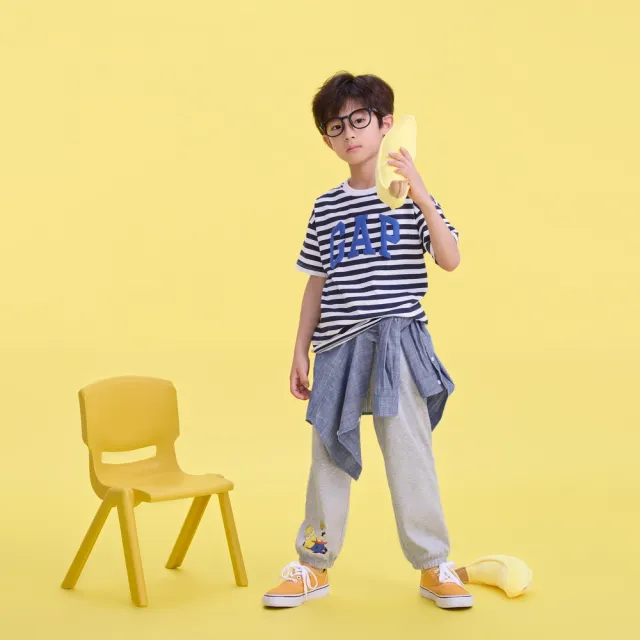 【GAP】兒童裝 Gap x Minions小小兵聯名 Logo純棉短褲/短裙/休閒褲-多款任選(545543&477871&510185&562527)