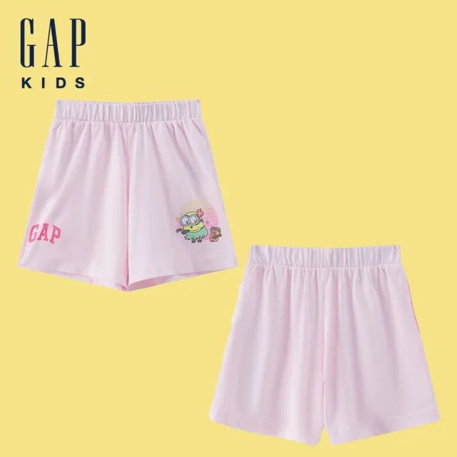【GAP】兒童裝 Gap x Minions小小兵聯名 Logo純棉短褲/短裙/休閒褲-多款任選(545543&477871&510185&562527)
