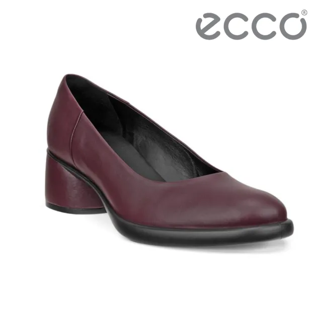 【ecco】SCULPTED LX 35 雕塑奢華皮革正裝低跟鞋 女鞋(霧紅色 22249301385)