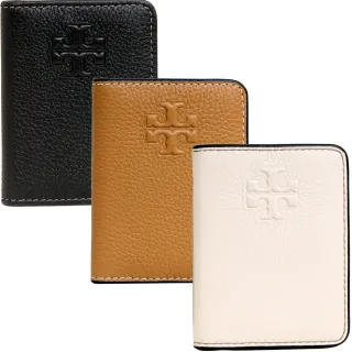 【TORY BURCH】TB THEA 經典縫線LOGO荔枝紋皮革名片夾(多色任選)