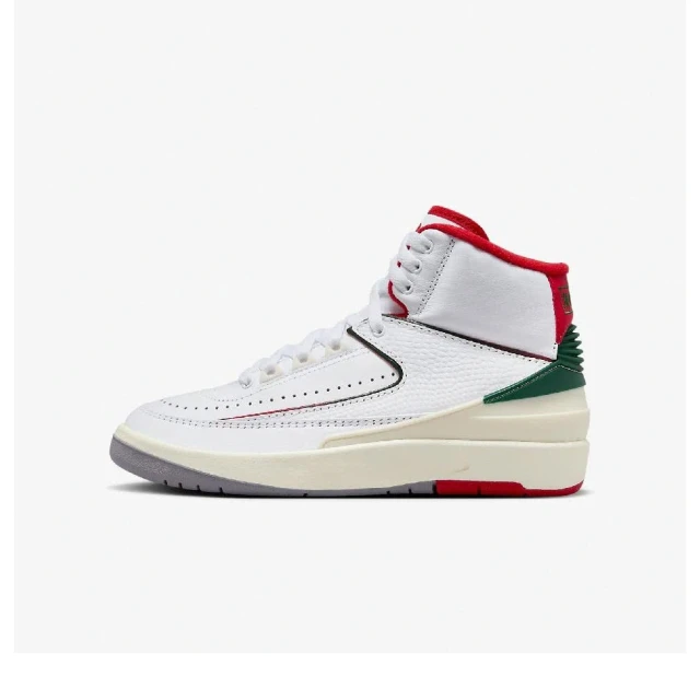 NIKE 耐吉 AIR JORDAN 2 RETRO GS 休閒鞋 運動鞋 大童 女鞋 白 紅(DQ8562101)