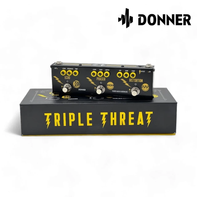 Donner 科技始終化繁為簡 三合一效果器／Triple Threat(EC6792 綜合效果器 綜效 踏板 單顆 吉他效果)