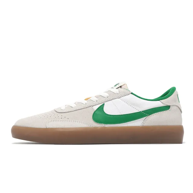 【NIKE 耐吉】滑板鞋 SB Heritage VULC 男鞋 米白 綠 麂皮 膠底 復古 休閒鞋 運動鞋(CD5010-101)