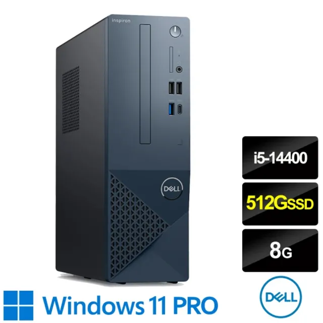 【DELL 戴爾】+8G記憶體組★i5十核桌上型電腦(Inspiron 3030S-P1508BTW/i5-14400/8G/512G SSD/W11P)