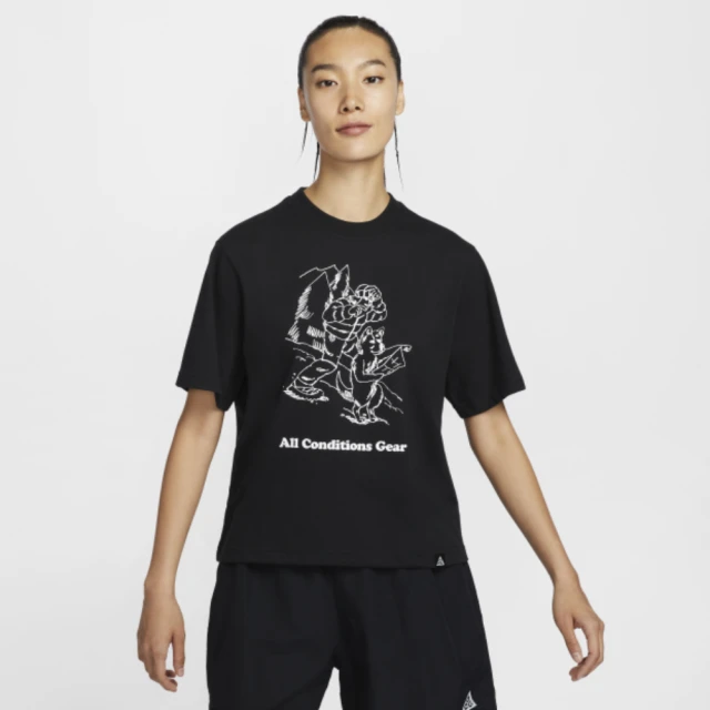 NIKE 耐吉 短袖上衣 女款 運動 AS W ACG DF SS TEE GFX 黑 FV7326-010