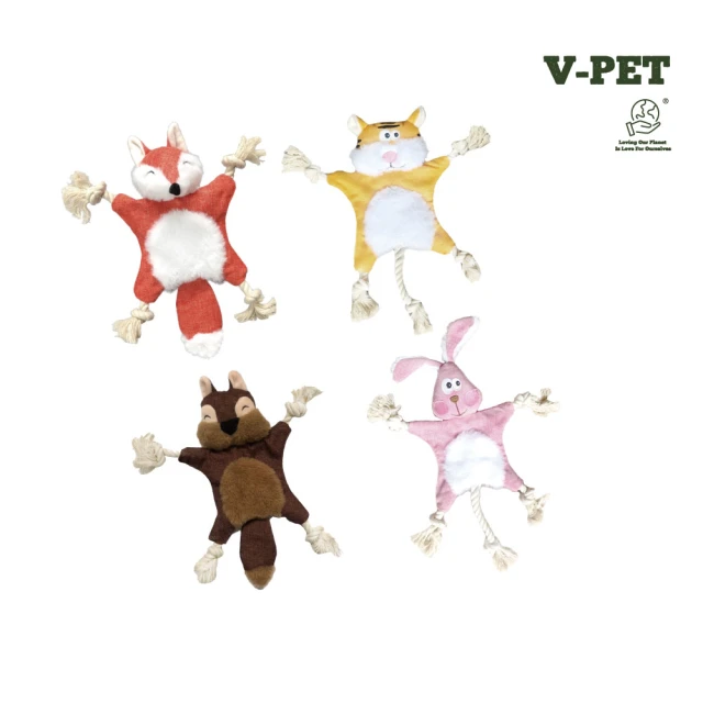 v-pet 啾啾森林動物-耐咬耐磨寵物發聲玩具 V-PET 玩偶（犬）(狗狗玩具)