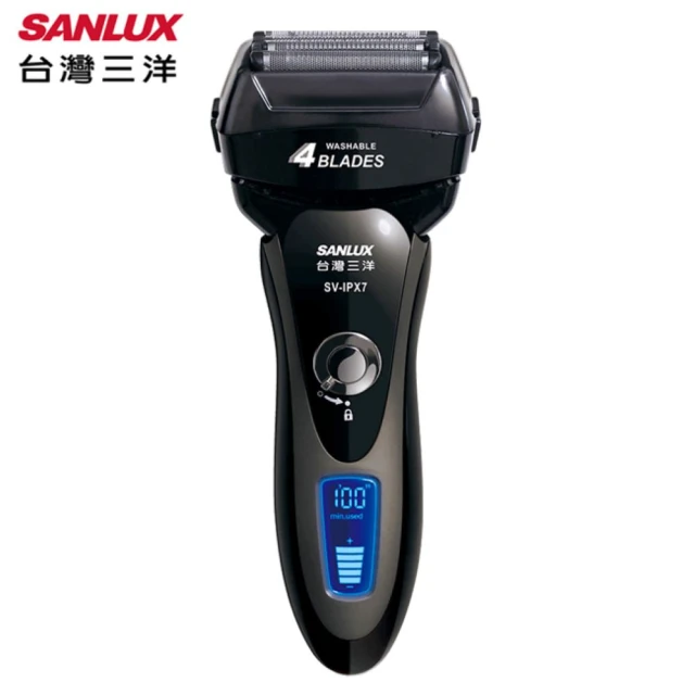 SANLUX 台灣三洋SANLUX 台灣三洋 四刀頭水洗式電動刮鬍刀(SV-IPX7)