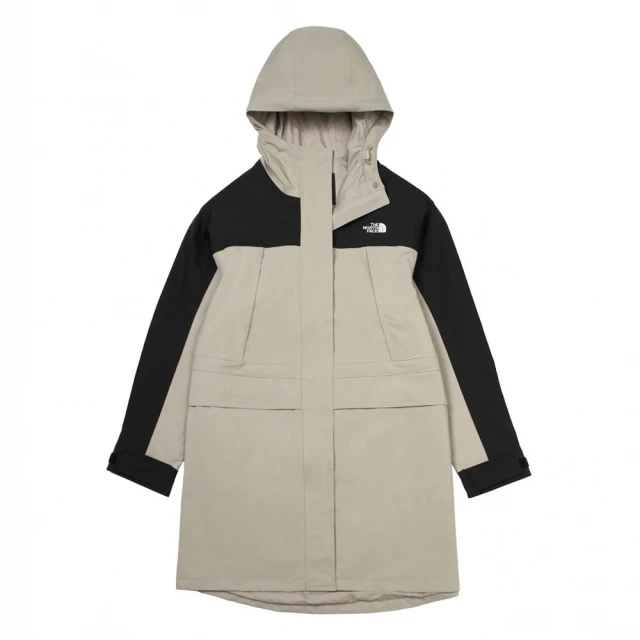 The North Face 北臉 外套 女款 運動連帽外套 衝鋒衣 防水 透氣 W MOUNTAIN DRYVENT 黑灰 87W35IF