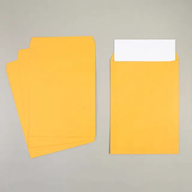 【珠友】大A4/13K黃牛皮信封/金黃牛皮/中式信封/公文信封袋/文件資料袋/郵寄信封(40入)