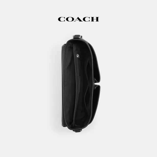 【COACH蔻馳官方直營】SPRINT經典Logo郵差包-木炭灰色/黑色(CR334)