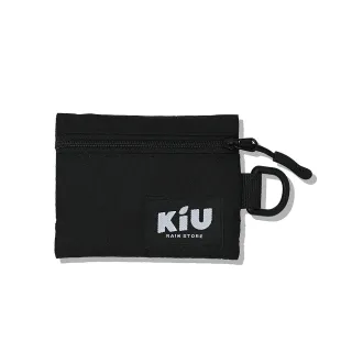 【KIU】情人節禮物 日本 戶外活動必備-快速取物透明窗、D型環、防水包 卡包/零錢包(283-900 黑色)