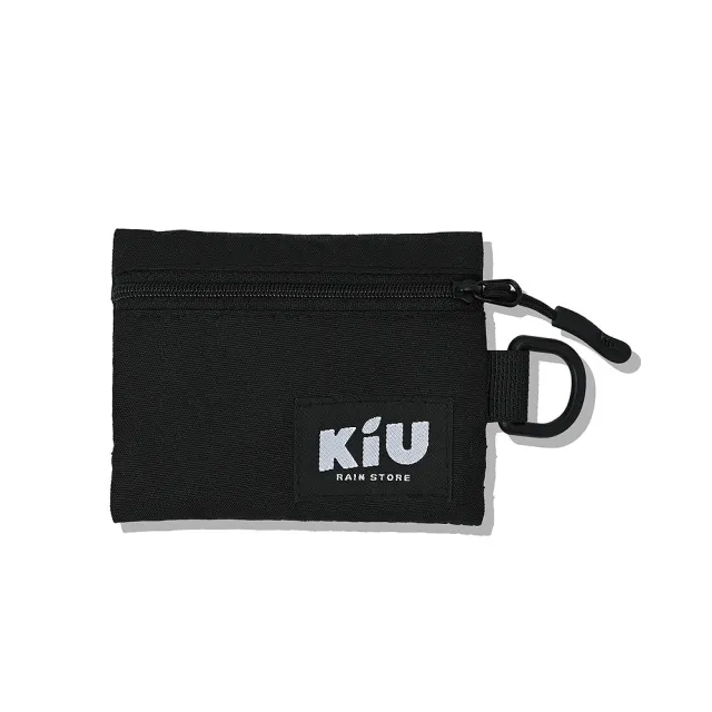【KIU】雙11 日本 戶外活動必備-快速取物透明窗、D型環、防水包 卡包/零錢包(283-900 黑色)