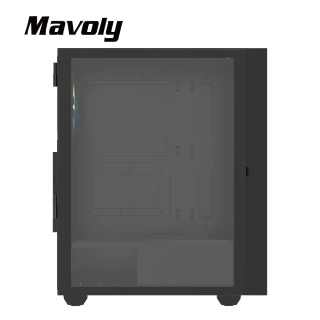 【Mavoly 松聖】PLUM 機殼 電腦機箱 電腦機殼(黑色/含12*12CM風扇)
