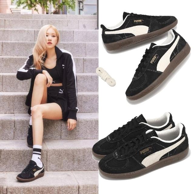 【PUMA】德訓鞋 Palermo Vintage 男鞋 女鞋 黑 米白 麂皮 復古 休閒鞋 ROSE著用款(396841-04)
