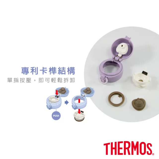 【THERMOS膳魔師】不鏽鋼超輕量彈蓋真空保溫瓶500ml(JNL-504)