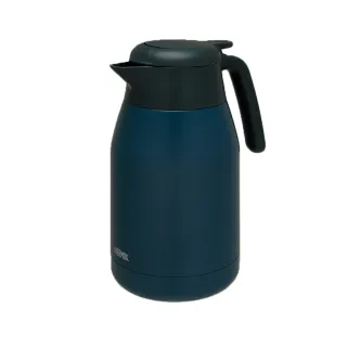 【THERMOS膳魔師】不鏽鋼黛藍風韻按壓式真空保溫壼1500ml(THS-1501-BBK)