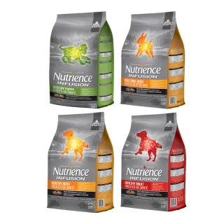 【Nutrience 紐崔斯】INFUSION天然犬寵糧系列-2.27kg(成犬飼料、幼犬飼料、全齡犬飼料、添加益生菌、WDJ)