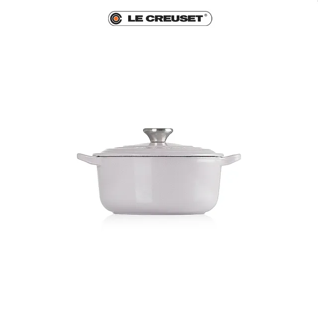 【Le Creuset】琺瑯鑄鐵鍋圓鍋20cm(薰衣草-鋼頭)