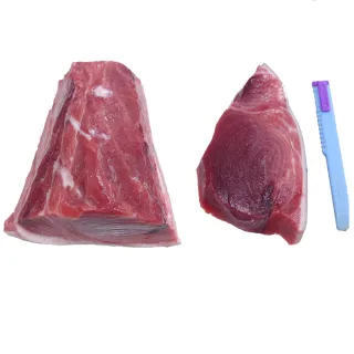 【華得水產】東港黑鮪魚尾巴松板肉2包組(600g/包)