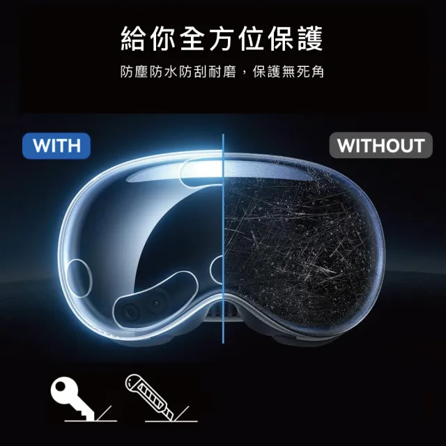 【AHAStyle】Vision Pro頭戴顯示器VR空間視訊保護套 透明
