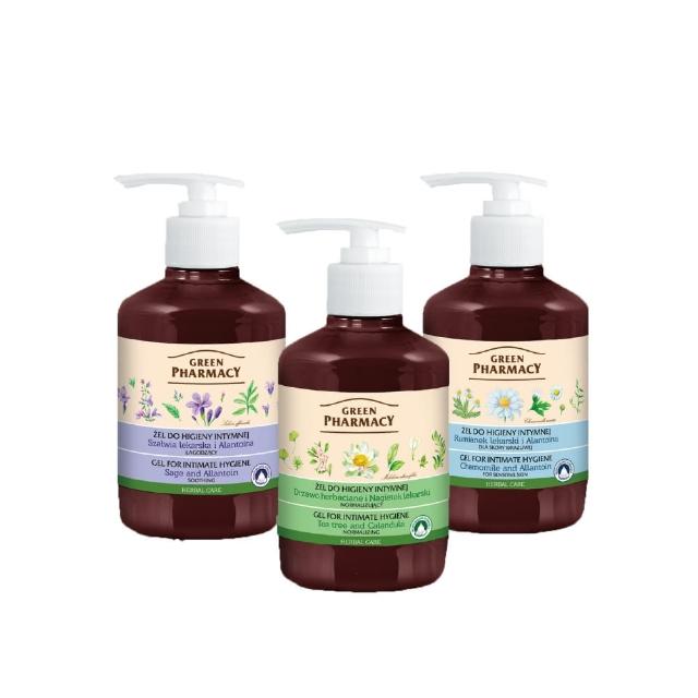【GREEN PHARMACY 草本肌曜】私密水嫩潔膚露 370ml(3款選-鼠尾草/金盞茶樹/洋甘菊)