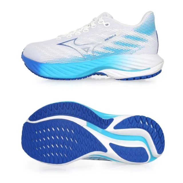 【MIZUNO 美津濃】WAVE RIDER 28 SW 女慢跑鞋-4E-運動 寬楦(J1GD240621)