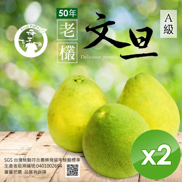 【水果爸爸FruitPaPa】葫蘆墩50年老欉A級柚子文旦禮盒-10斤/箱x2箱(中秋禮盒 伴手禮)