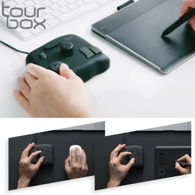 TourBox】修圖剪輯軟體控制板NEO繪圖鍵盤TBG_H_LN(適PR PS LR FCP達文