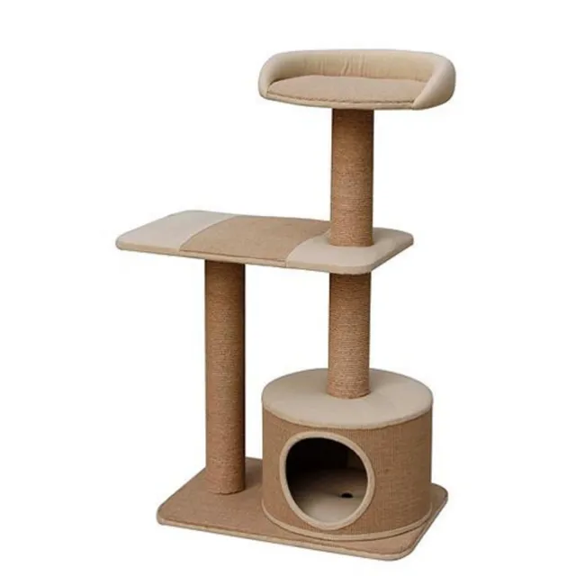 【Petpals】麻布紙繩遊憩跳台-3層(貓跳台/貓窩/貓爬架/貓樹/貓咪跳台/貓抓柱)