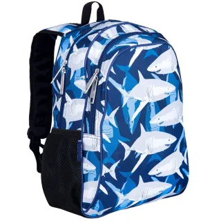 【Wildkin】兒童後背包/雙層式便利書包(14700鯊魚家族)