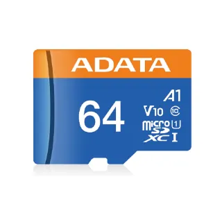 【ADATA 威剛】Premier microSDXC UHS-I 64G記憶卡(A1-附轉卡)