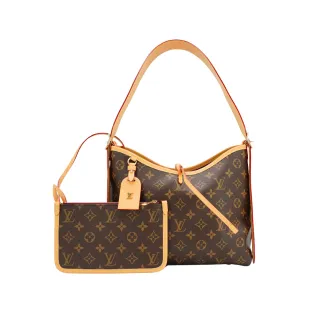 【Louis Vuitton 路易威登】Carryall PM 帆布飾邊肩背包(M46203-咖)