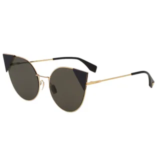 【FENDI 芬迪】-廣告主打 貓眼款 太陽眼鏡FF0190S(金色)