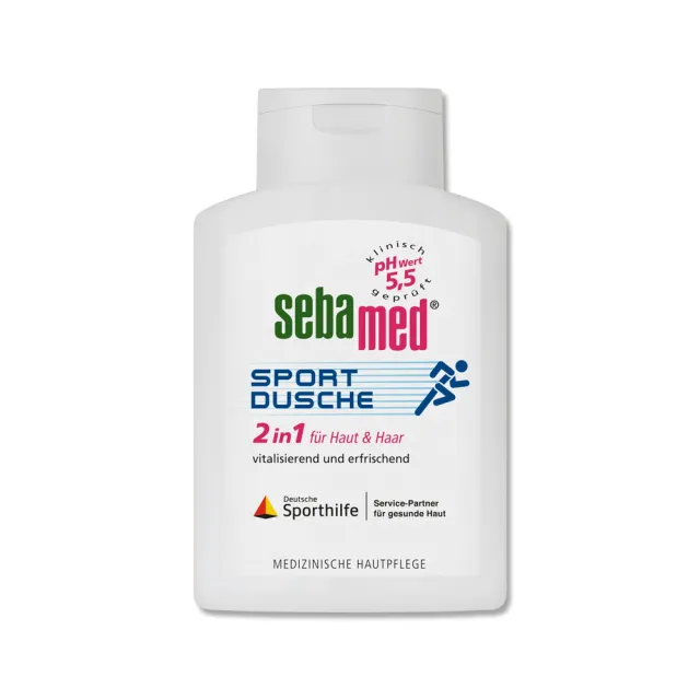 【SEBAMED】pH5.5運動型清爽淨味2合1洗髮沐浴乳200ml/瓶(全膚質適用潔膚沐浴露頭皮洗髮精頭髮凝膠)