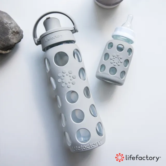 【lifefactory】玫瑰粉 掀蓋玻璃水瓶475ml(AFCN-475-RSLP)