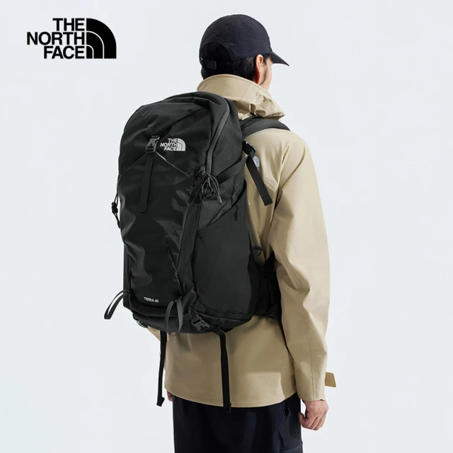 The North Face 官方旗艦 北面男女款黑色DWR防潑水大容量後背包｜87C34GZ(筆電包/登山包)