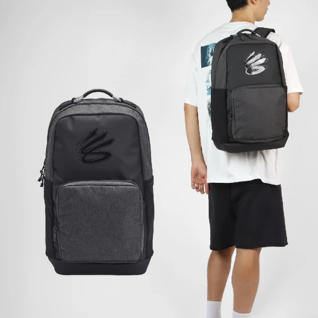 UNDER ARMOUR 後背包 Curry Splash Backpack 黑 15吋 多夾層 咖哩 筆電包 肩背包 背包(1387544001)