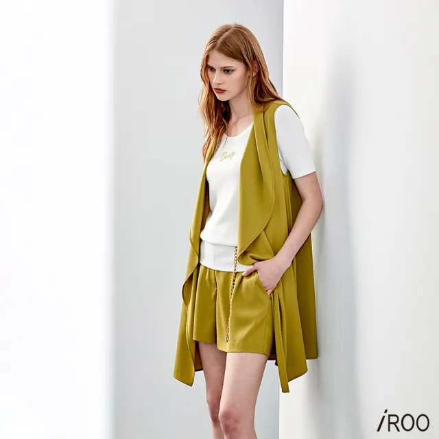 【iROO】翻領外套式背心