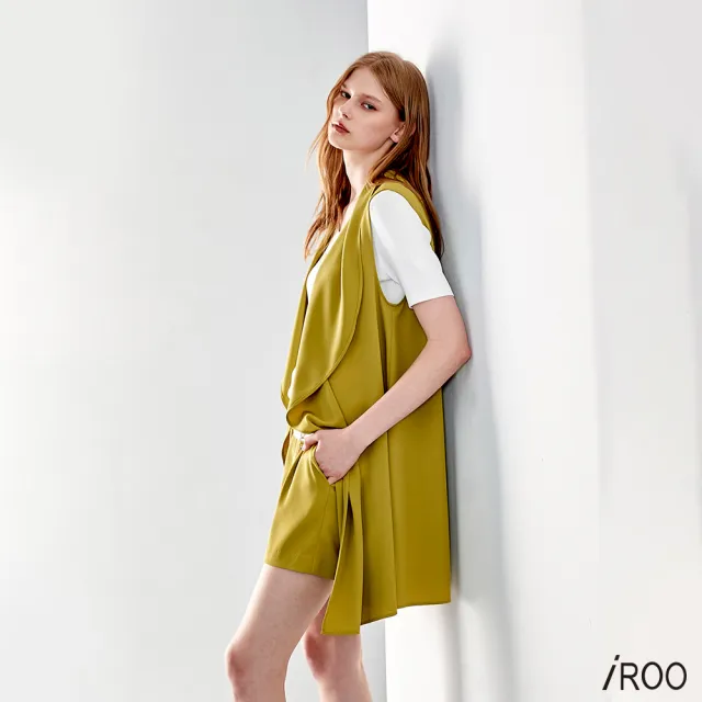 【iROO】翻領外套式背心