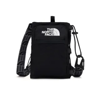 【The North Face 官方旗艦】北面男女款黑色反光織帶品牌設計單肩包｜81DQKX7(斜背包)