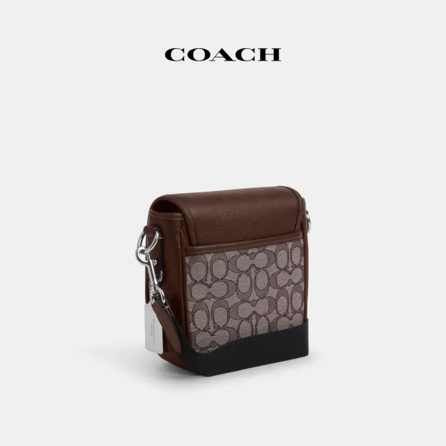 【COACH蔻馳官方直營】LUCAS經典Logo斜背手袋-SV/橡木色/楓棕色(CO915)