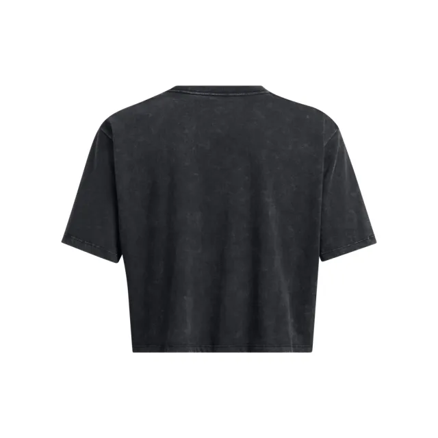 【UNDER ARMOUR】UA 女 WASH LOGO 短版T-Shirt_1389158-001(黑色)