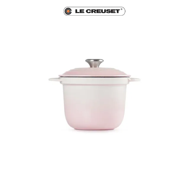 【Le Creuset】萬用窈窕琺瑯鑄鐵鍋 18(貝殼粉-鋼頭)