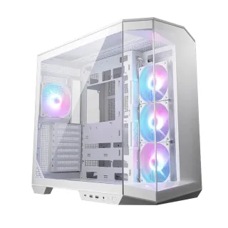 【MSI 微星】MAG PANO 100R PZ WHITE 電腦機殼 -270度全海景-支援背插-白色