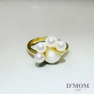 【DMOM】可愛腳掌天然珍珠戒指