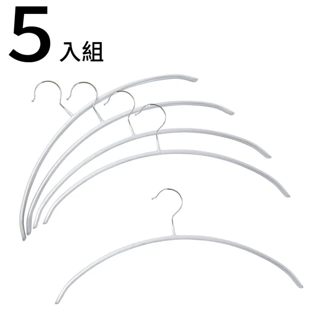 【NITORI 宜得利家居】拱形衣架 防滑衣架 5入 LB2s01 GY 5P(拱型衣架 防滑衣架 衣架)